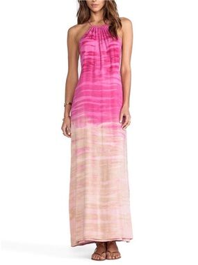 WOODLEIGH Fuchsia & White Tie-Dye Mila Maxi Dress